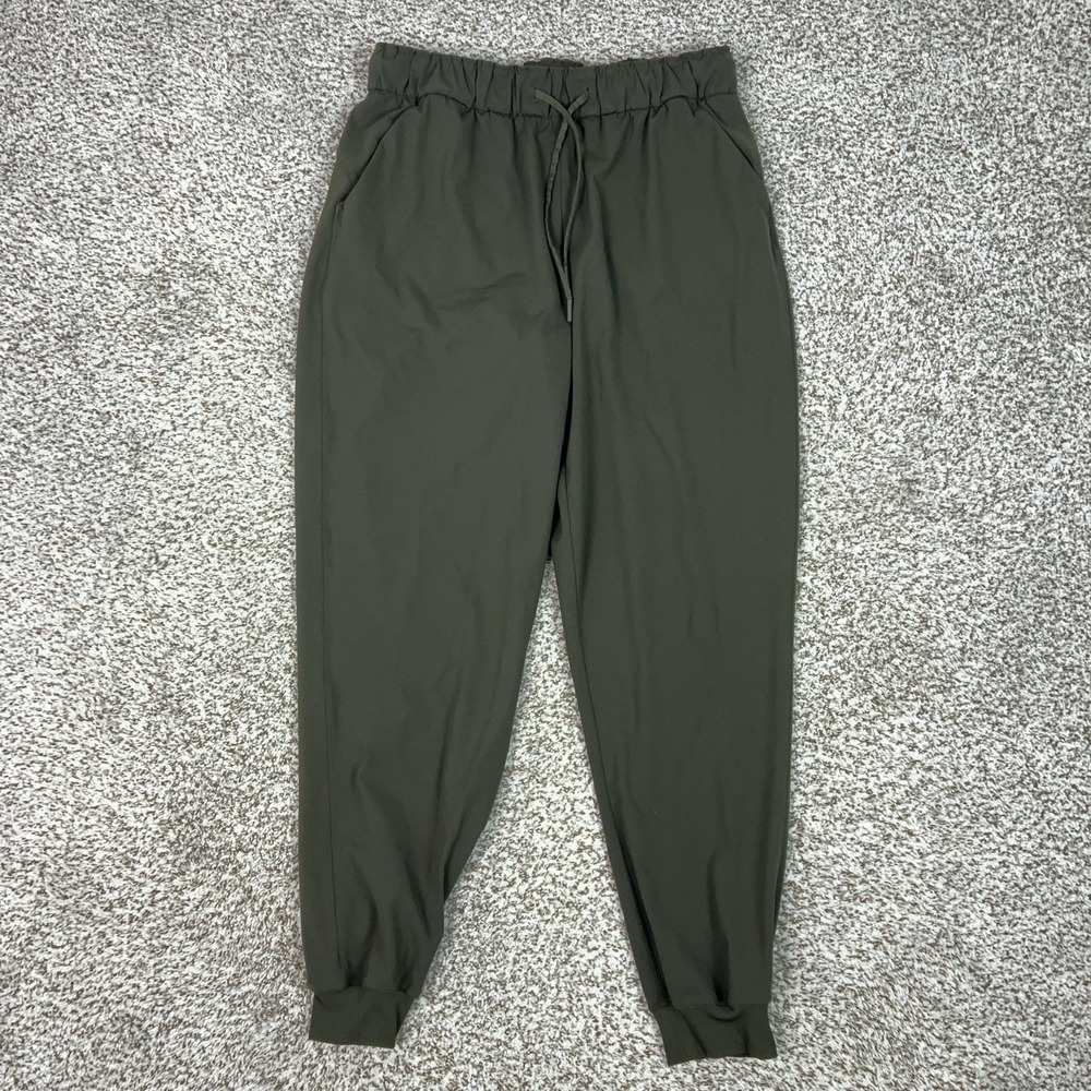 Lululemon Pants Womens 10 Green Jogger Relaxed Tapered Pockets Gym Stretch Sport